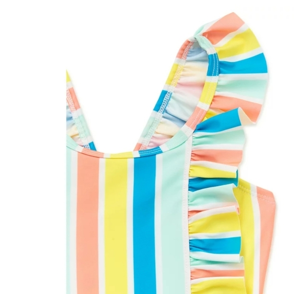 Wonder Nation Toddler Girl Stripe Swim One Piece Size 3T - Picture 2 of 7